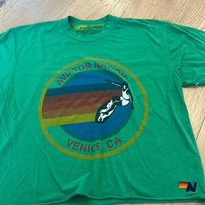 Aviator Nation Kelly green T-shirt size medium